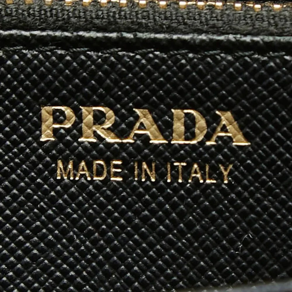 Prada Triangle Logo Plate Long Wallet